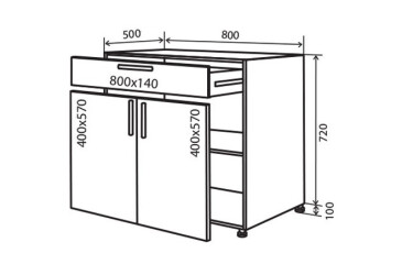 Фото Н31 Тумба 1Ш2Д 80 RioLine Luxe / РиоЛайн Люкс Матовая Вип-Мастер