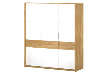 Фото Шкаф ВМВ Холдинг Аванти 3-дверный 185 см Дуб крафт золотой/Белая платина