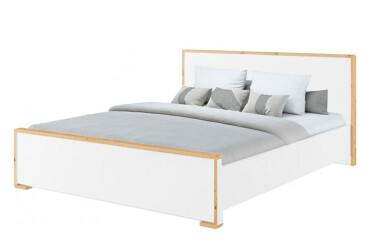 Фото Кровать Гербор Бука (без вклада) 160х200 см, белый/дуб артизан