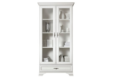 Фото Шкаф-витрина ВМК Кентуки с ящиком 100 см Белая