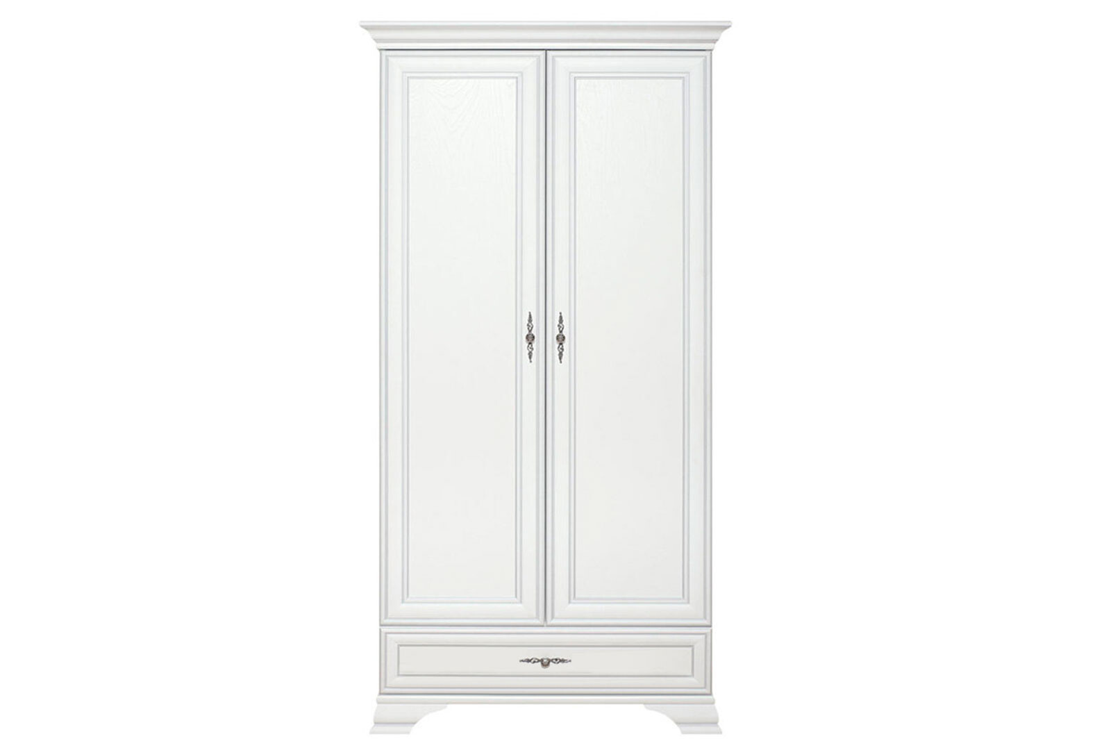 Фото 1 - Шкаф ВМК Кентукки 2-дверный с ящиком 100 см Белый