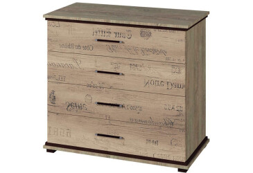 Фото Комод Світ Меблів Палермо з 4 шухлядами 92 см Дуб корабельний