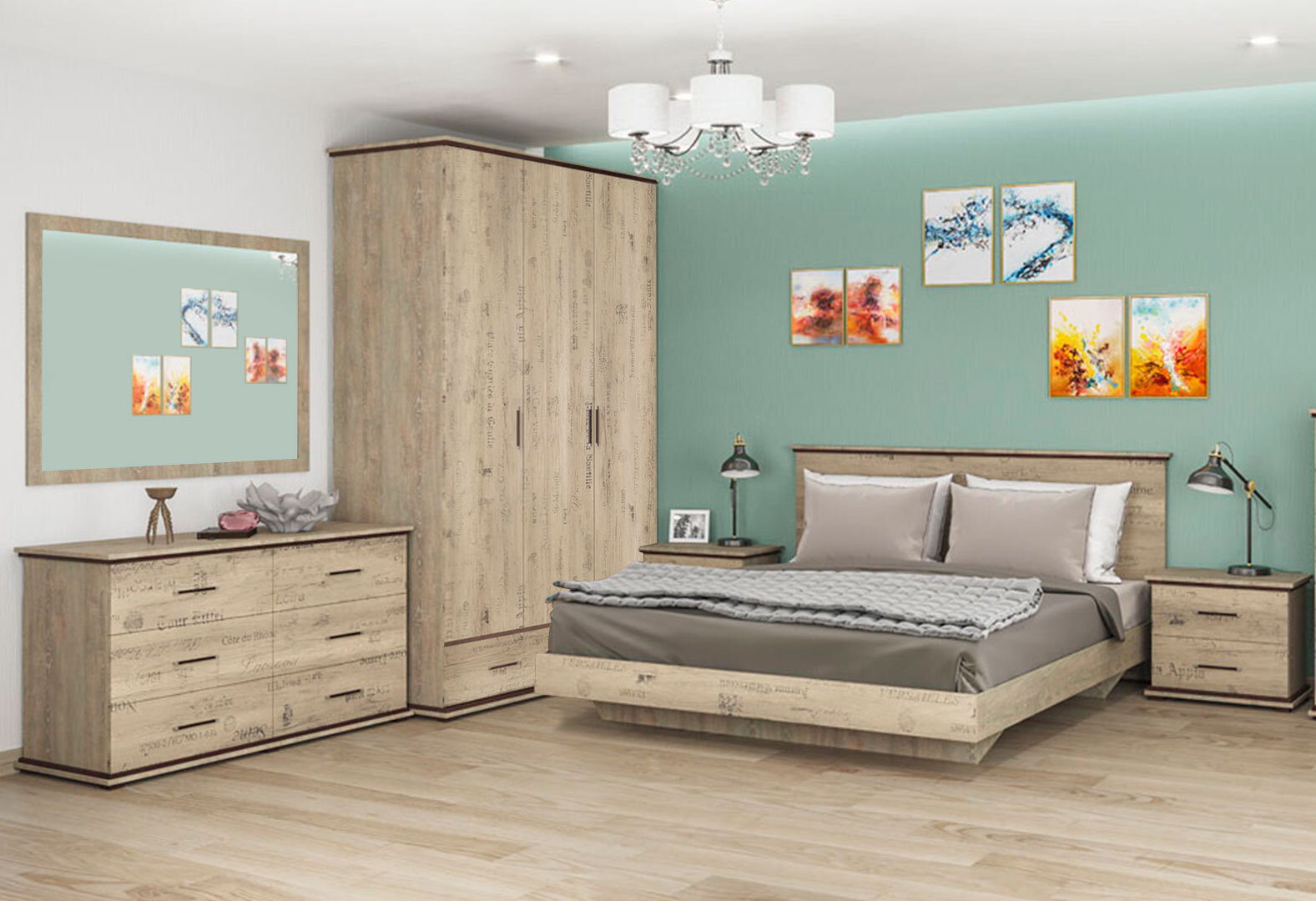 Фото 1 - Модульна спальня Палермо Світ Меблів