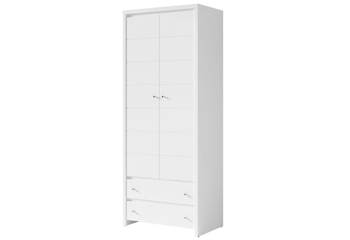 Фото Шкаф ВМК Кристина 2-дверная с 2 ящиками 90 см Белая