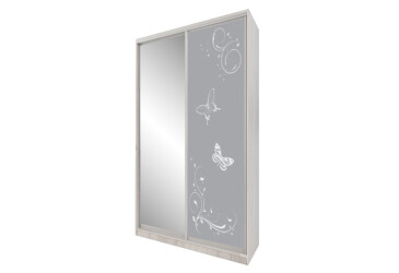 Фото Шкаф-купе VIP-master 2-дверный Худ.мат с зеркалом 90 см