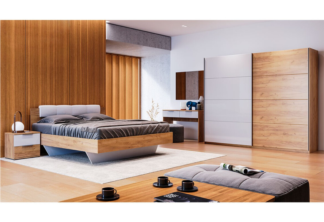 Фото Спальня Асти 160 со шкафом-купе 2.0 МироМарк