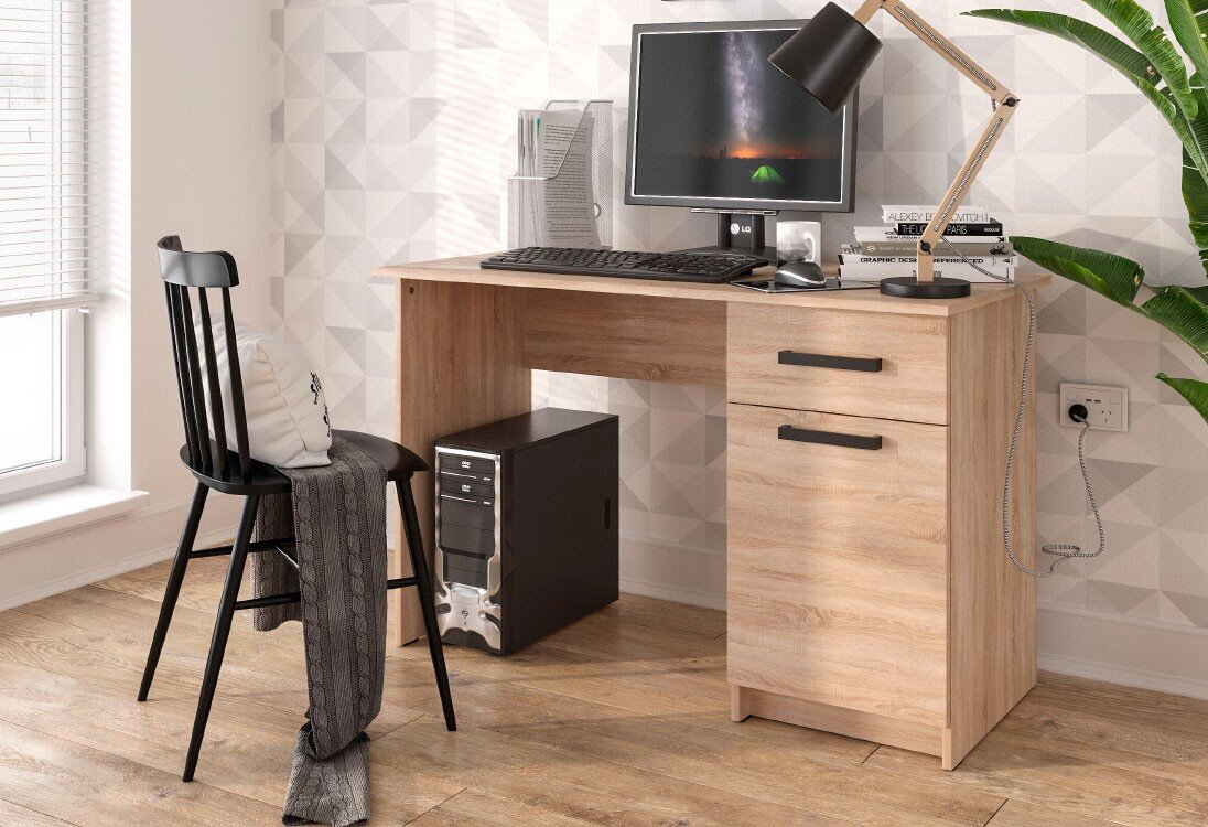 Фото 7 - Стіл письмовий Kredens furniture СК-2 115x55 см з тумбою і шухлядою