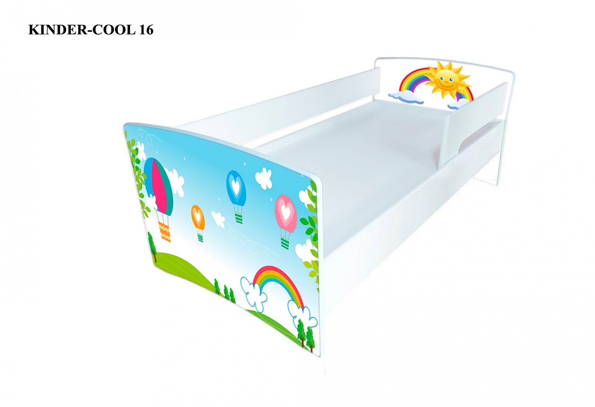 Фото 16 - Серия Kinder-cool New / Киндер-кул Нью (сп.м.80х170) без ящика + бортик Виорина Деко
