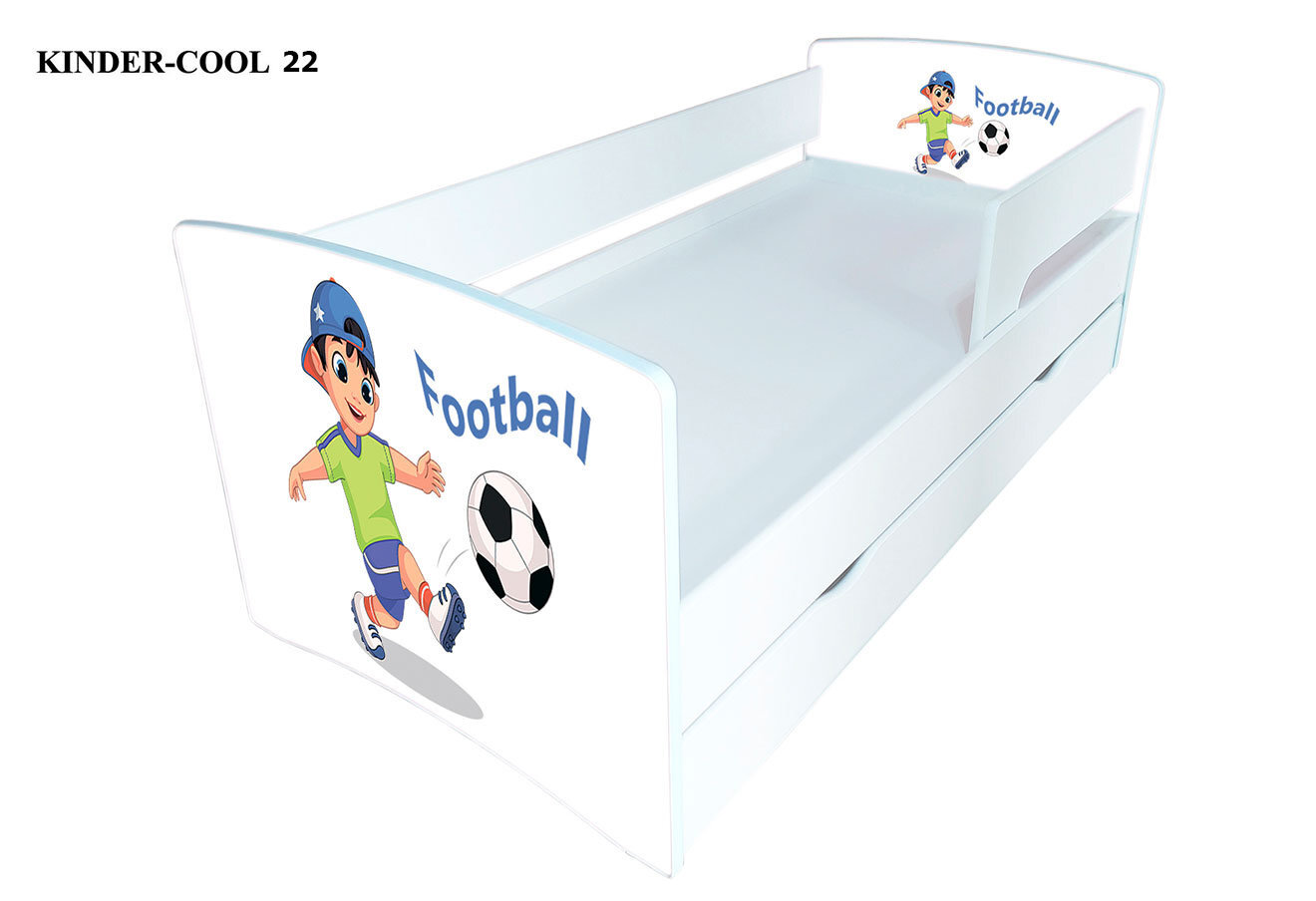 Фото 3 - Серия Kinder-cool New / Киндер-кул Нью (сп.м.80х170) без ящика + бортик Виорина Деко