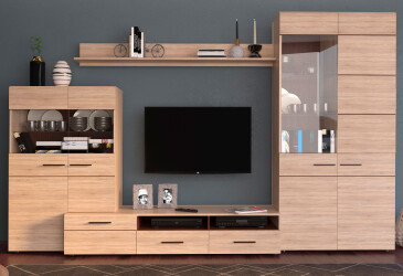 Фото Стенка ВМВ Холдинг Соло с полкой 320 см Дуб сонома/Венге