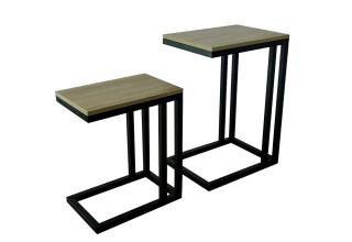 Фото Журнальный столик Кофе брейк 2 в 1 (высота 60+45 см) Металл-Дизайн