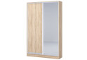Фото 1 - Шкаф-купе Киевский стандарт (профиль Серебро) 2-дверный с зеркалом 120 см Дуб сонома