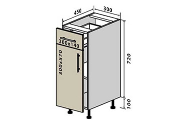 Фото Н22 Тумба 1Ш1Д 30