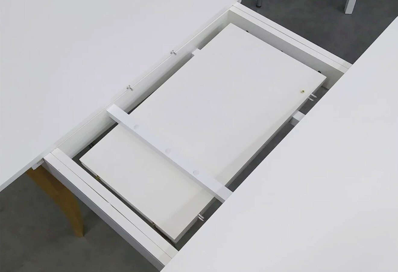 Фото 2 - Стол обеденный Модуль Люкс Омега 93x93 см раскладной, ясен