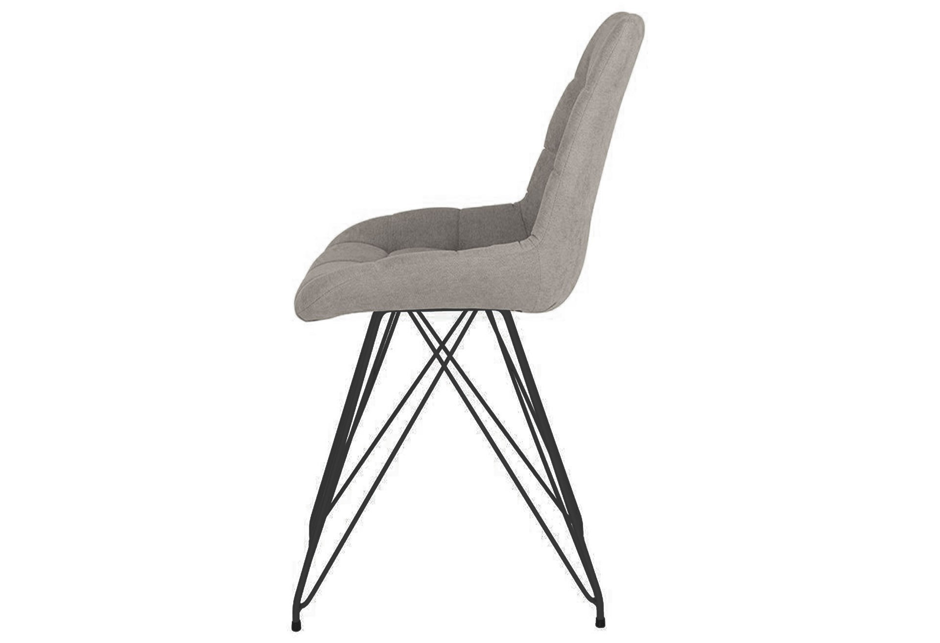 Фото 2 - Стілець кухонний Новий Стиль Nicole LF Black (Box-2) SQR 53x56x84 см м'який / комплект 2шт 