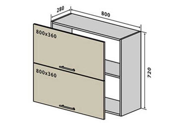 Фото В21 Тумба 2Д 80 Интерно Глянец/ Interno Gloss Вип-Мастер
