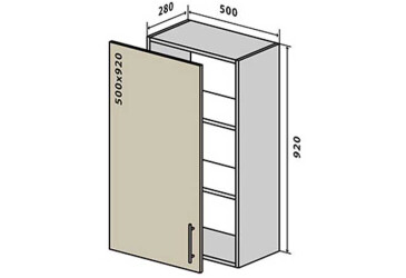 Фото В45 Тумба 1Д 50 Інтерно Глянець / Interno Gloss VIP-master