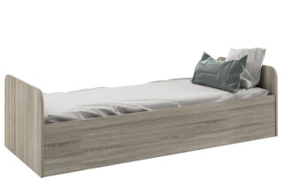 Фото Ліжко Світ Меблів Савана New 80х190 см, дуб крафт сірий