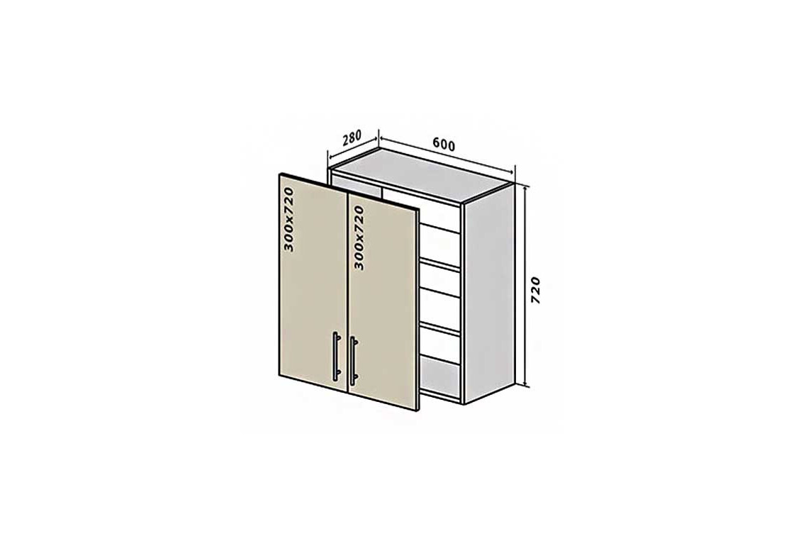 Фото В6 Тумба 2Д 60 Колор-міх / Color-mix VIP-master