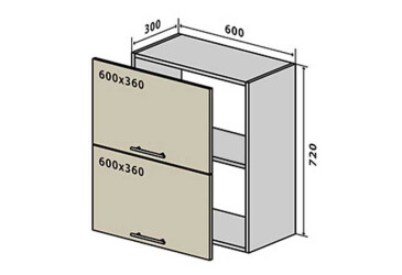Фото В20 Тумба 2Д 60 Интерно Глянец Люкс/ Interno Gloss Luxe Вип-Мастер