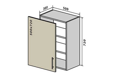 Фото В5 Тумба 1Д 50 Интерно Глянец Люкс/ Interno Gloss Luxe Вип-Мастер