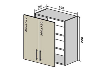 Фото В6 Тумба 2Д 60 Интерно Глянец Люкс/ Interno Gloss Luxe Вип-Мастер