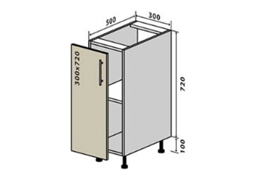 Фото Н2 Тумба 1Д 30 Интерно Глянец Люкс/ Interno Gloss Luxe Вип-Мастер