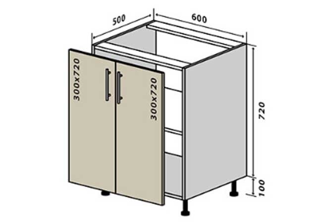 Фото 1 - Н6 Тумба 2Д 60 Інтерно Глянець Люкс/ Interno Gloss Luxe VIP-master