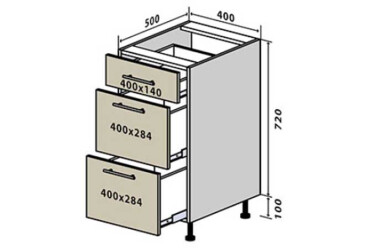 Фото Н9 Тумба 3Ш 40