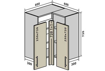 Фото В18 Тумба угловая 60х60 Интерно Люкс / Interno Luxe Вип-Мастер