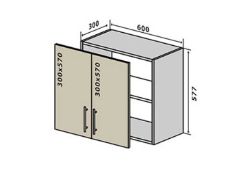 Фото В53 Тумба 2Д 60 Интерно Люкс / Interno Luxe Вип-Мастер