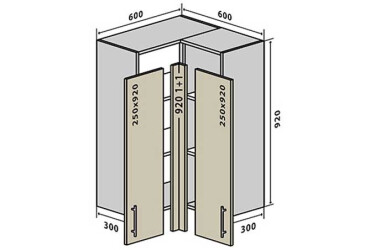 Фото В58 Тумба угловая 60х60 Интерно Люкс / Interno Luxe Вип-Мастер