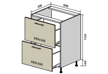 Фото Н10 Тумба 2Ш 60