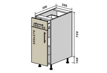 Фото Н22 Тумба 1Ш1Д 30