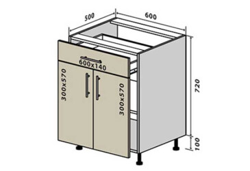 Фото Н30 Тумба 1Ш2Д 60