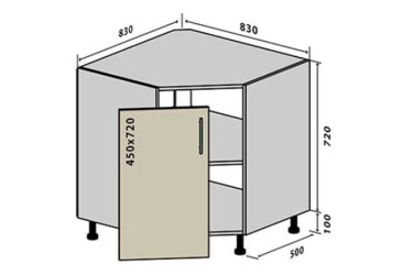 Фото Н34 Тумба угловая мойка Интерно Люкс / Interno Luxe Вип-Мастер