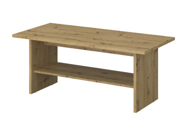 Фото Стол журнальный ВМВ Холдинг Айсон 120x57 см с полкой, дуб артизан
