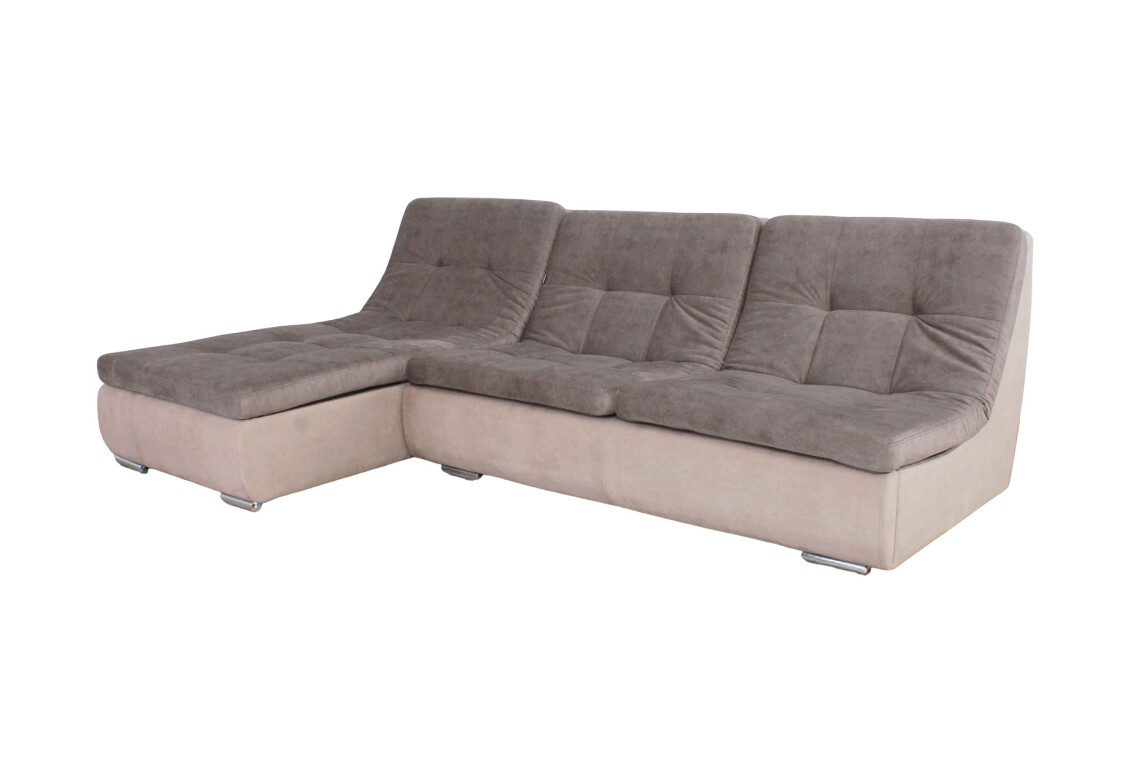 Фото Мягкий уголок Элегант Бенефит 2 284x182 см коричнево-бежевый