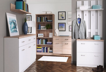 Фото Модульная прихожая Топ-микс Дуб сонома/белый ВМВ Холдинг