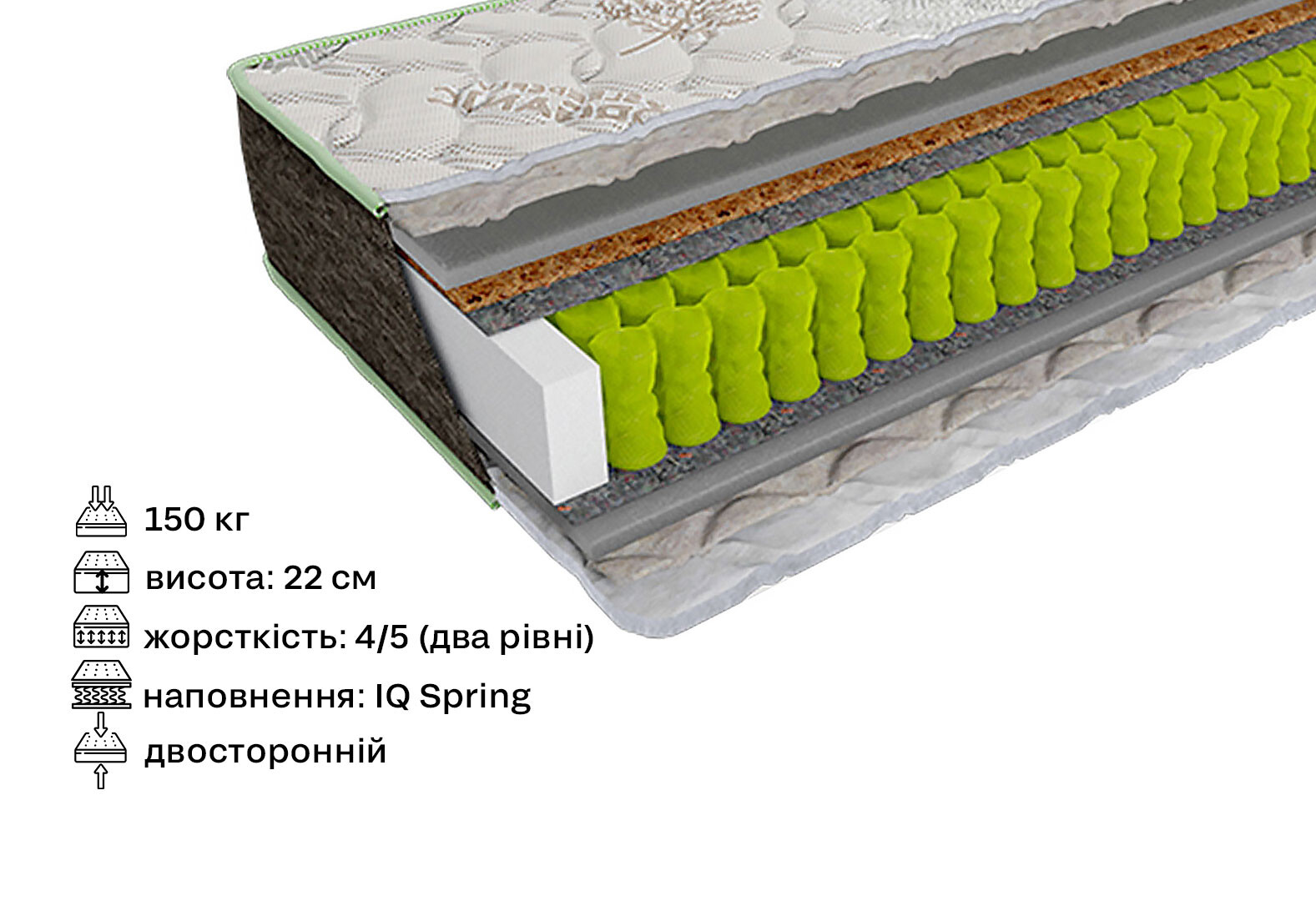 Фото 2 - Матрас Sleep&Fly ORGANIC Verso / Версо ЕММ