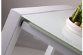 Фото 9 - Стол обеденный раскладной Санторини 1220(1820)х800х760 База белый / Стекло белый АМФ