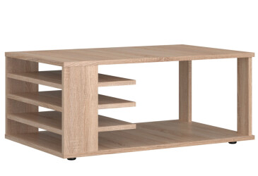 Фото Стол журнальный ВМВ Холдинг Моррис 110x68 см с полками, дуб сонома