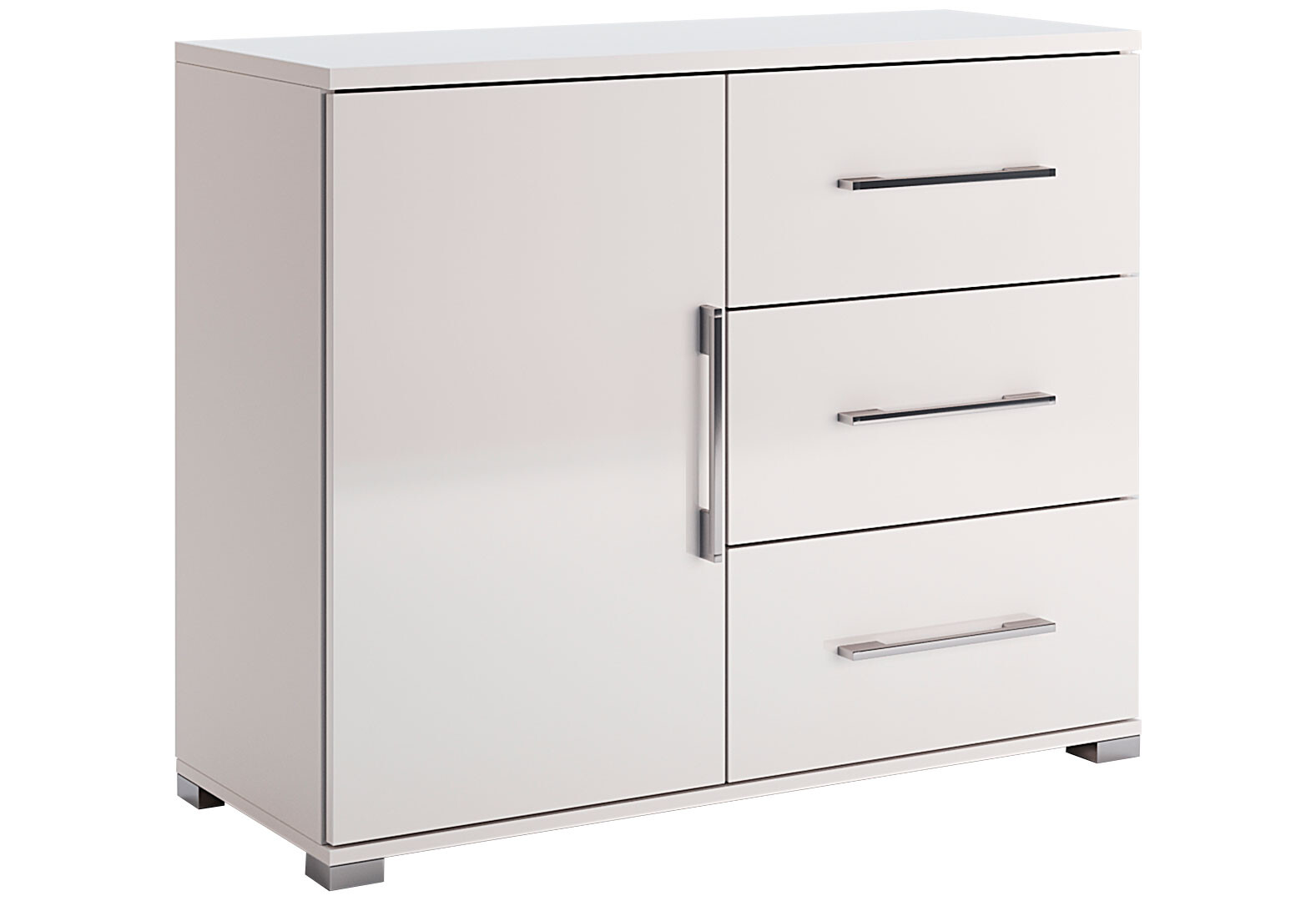 Фото 1 - Комод MiroMark Фемили 1-дверный с 3 ящиками 100 см Белый