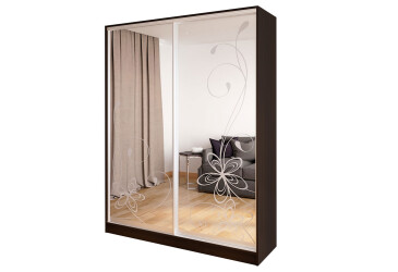 Фото Шкаф-купе Киевский стандарт 2-дверный с худ.матированием 180x240x60 см