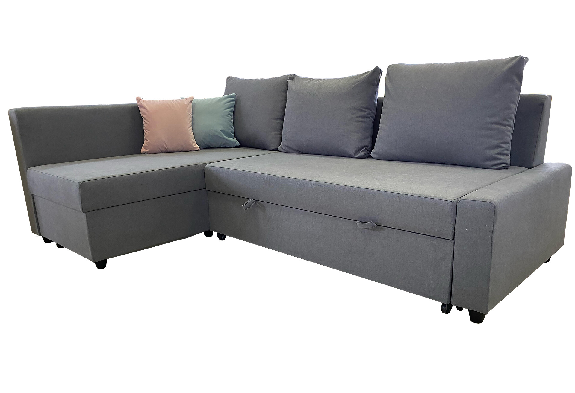 Фото 1 - Мягкий уголок Элегант Бенефит 54 226x156 см серый (Fiudgi 23 + Laura 22 + Laura 19)