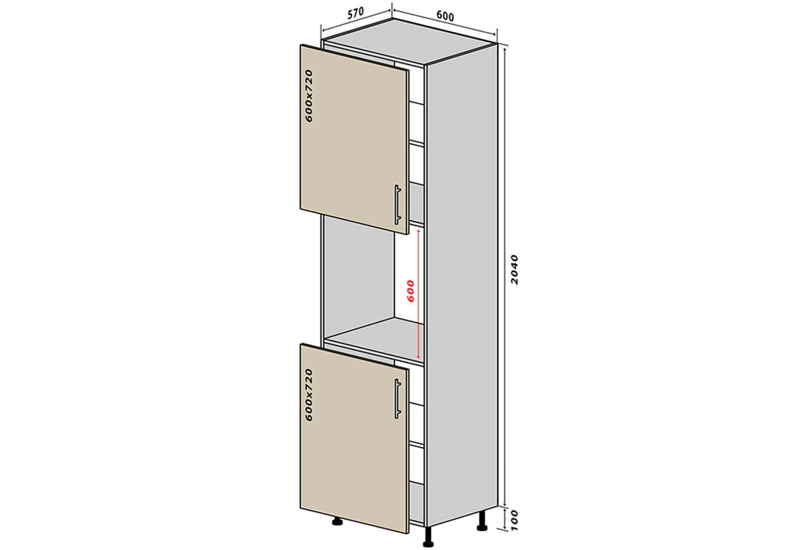 Фото 1 - Н18 Пенал 214 New Інтерно Люкс / Interno Luxe VIP-master