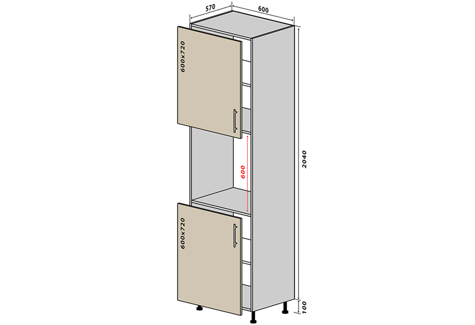 Фото 1 - Н18 Пенал 214 New МоДа Мат Люкс / MoDa Matt Luxe VIP-master