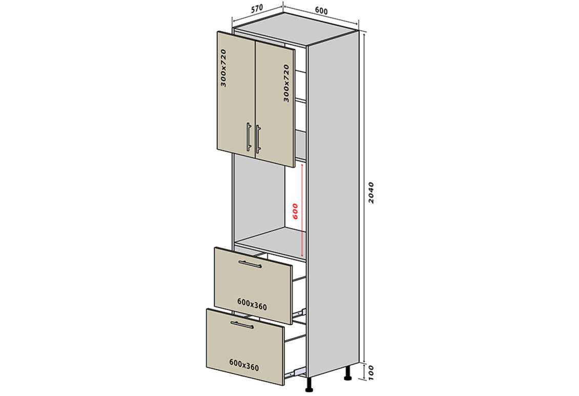 Фото Н19 Пенал 2Д2Ш New Марго Люкс Вип-Мастер