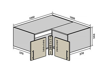 Фото В81 Тумба угловая 100 Грация Люкс Вип-Мастер