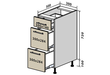 Фото Н8 Тумба 3Ш 30